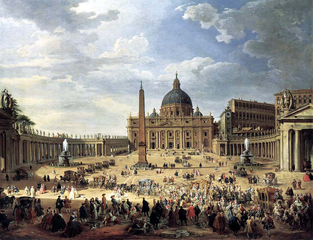 Departure of duc de Choiseul from the Piazza di san Pietro